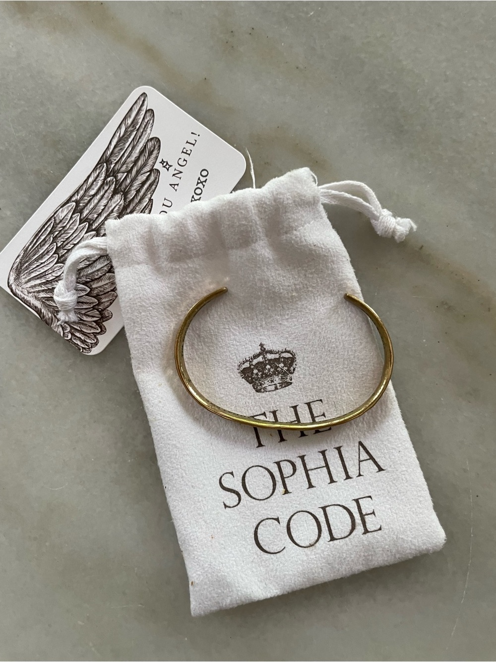 The Sophia Code Gold Cuff Bracelet